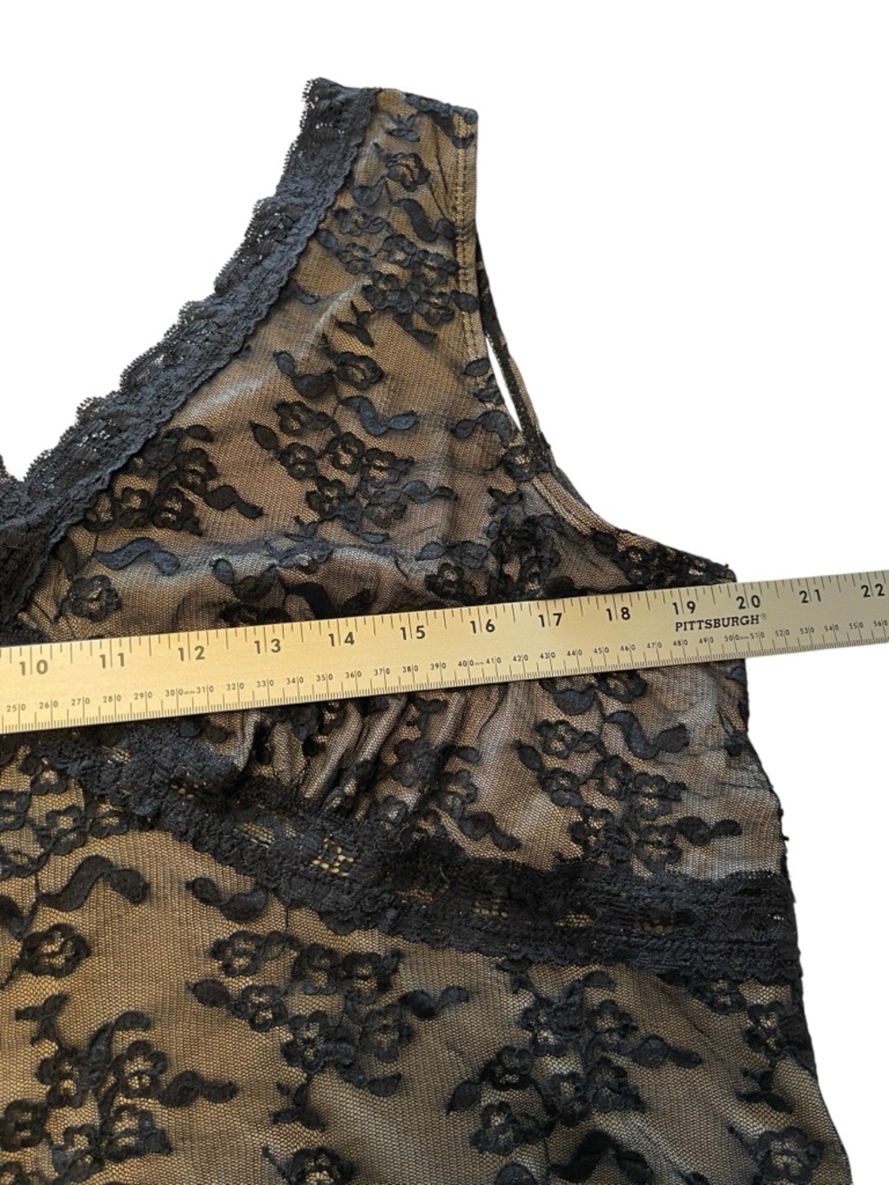 Worthington Black Lace Surplice Chemise - Picture 7 of 9